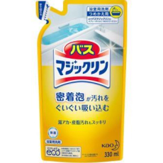  KAO Bath Magiclean Foaming Spray Чистящий спрей-пенка для ванны с ароматом лимона, сменная упаковка, 330мл., фото 2 