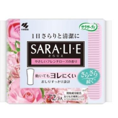  Прокладки ежедневные c ароматом французской розы Sara-li-e Sarasaty Happiness Flower KOBAYASHI 14см 72шт, фото 2 