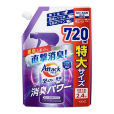  KAO Attack Пенящийся спрей-пятновыводитель для удаления запахов перед стиркой 720 мл, сменная упаковка с крышкой, фото 1 