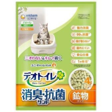  Unicharm Наполнитель цеолитовый для системных туалетов Deo-Toilet Nyantomo крупные гранулы 4 л, фото 2 
