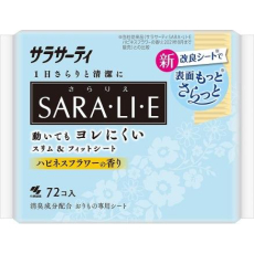  KOBAYASHI Sarasaty Sara･li･e Happiness Flower Ежедневные гигиенические прокладки, с цветочным ароматом, 72шт., фото 1 