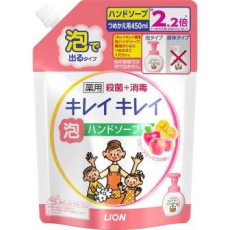  LION KireiKirei Fruit Mix Мыло-пенка для рук с ароматом фруктового микса, мягкая упаковка с крышкой, 450мл., фото 3 