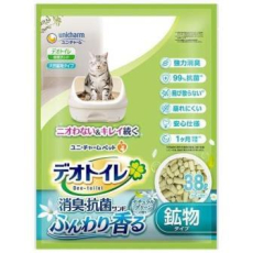  Unicharm Наполнитель цеолитовый для системных туалетов Deo-Toilet Nyantomo аромат свежести крупные гранулы 3,8 л, фото 2 