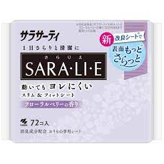  KOBAYASHI Sarasaty Sara･li･e Floral Berry Ежедневные гигиенические прокладки, с цветочно-ягодным ароматом, 72шт., фото 1 