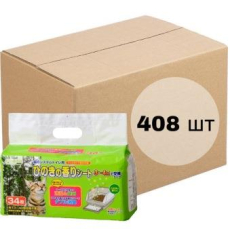  Ishihara Пеленки для системного туалета Deo-Toilet 3-4 дневные  антибактериальные с хиноки 34шт х 12уп, фото 1 