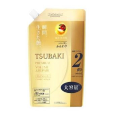  SHISEIDO Tsubaki Premium Volume Кондиционер для восстановления и придания объема волосам, с маслом камелии, с цветочно-фруктовым ароматом, сменная упаковка с крышкой 660мл., фото 1 
