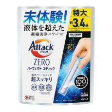  KAO Attack Zero Perfect Stick Стиральный порошок в стиках, с антибактериальным и дезодорирующим эффектом, с ароматом свежей зелени, 24 стика (общий вес упаковки 312г.), фото 1 