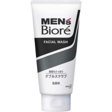  KAO Men's Biore Double Scrub Мужская пенка-скраб для умывания, с освежающим цитрусовым ароматом, 130г., фото 1 