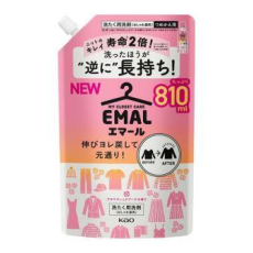  KAO Emal Aromatic Bouquet Средство для стирки шерсти, шелка и деликатных тканей, с ароматом цветочного букета, мягкая упаковка с крышкой 810мл., фото 1 