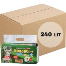  Ishihara  Пеленки для системного туалета Deo-Toilet антибактериальные с медью и кипарисом 20шт х 12уп, фото 1 