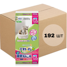  UNICHARM Пеленки для системного туалета Deo-Toilet для 2-ух и более кошек 16шт х 12уп, фото 1 