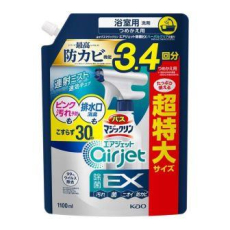  KAO Bath Magiclean Air Jet Herbal Clear Антибактериальное и дезодорирующее средство экспресс-действия для ванной комнаты, с функцией длительного распыления, с ароматом трав, сменная упаковка с крышкой 1100мл., фото 1 