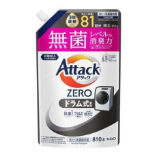  KAO Жидкое средство для стирки "Attack ZERO" (суперконцентрат, с защитой от повторного оседания грязи при стирке) 810 г, сменная упаковка с крышкой, фото 1 