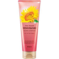  KRACIE Dear Beaute Himawari Gloss & Repair Маска с растительным комплексом для восстановления блеска поврежденных волос, с цветочным ароматом и нотками персика, мангустина и муската, туба 200г., фото 1 