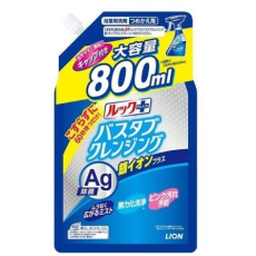  LION Look Silver Ion Plus Чистящее средство для ванной комнаты быстрого действия, с ионами серебра и ароматом трав и мяты, сменная упаковка с крышкой 800мл. 1/12, фото 1 