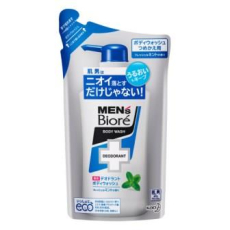  KAO "Men's Biore" Увлажняющее и дезодорирующее мужское жидкое мыло для тела с ароматом мяты, запасной блок 380 мл, фото 1 
