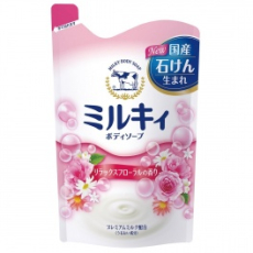  COW Мilky Body Soap Жидкое молочное мыло для тела, с маслом ши и ароматом цветов, мягкая упаковка, 400мл., фото 1 
