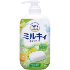  COW Milky Body Soap Жидкое молочное мыло для тела, c маслом ши, со свежим цитрусовым ароматом, 550мл., фото 1 
