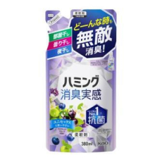  KAO Humming Feeling Aquatic Fruit Кондиционер-ополаскиватель для белья, с антибактериальным эффектом, с фруктово-цветочным ароматом, сменная упаковка 380мл., фото 1 
