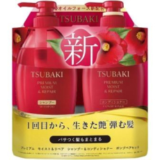  Shiseido Tsubaki Premium Moist & Repair Set Набор для увлажнения и восстановления волос Шампунь 450 мл + Кондиционер 450 мл, фото 1 