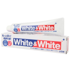  LION Отбеливающая зубная паста с кальцием и фтором Мятная "White&White" (в коробке) 150г, фото 1 