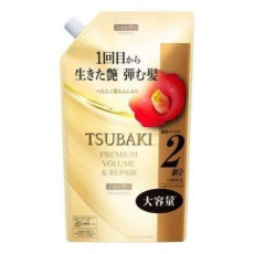  SHISEIDO Tsubaki Volume & Repair Шампунь для увлажнения и объема волос с ароматом листьев камелии, сменная упаковка с крышкой 600мл., фото 1 