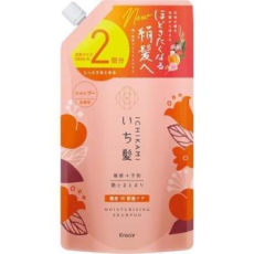 KRACIE Ichikami Double Moisturizing Care Shampoo Шампунь для интенсивного увлажнения поврежденных волос, с ароматом абрикоса и цветущей горной вишни, сменная упаковка с крышкой 660мл., фото 1   KRACIE Ichikami Double Moisturizing Care Shampoo Шампунь для интенсивного увлажнения поврежденных волос, с ароматом абрикоса и цветущей горной вишни, сменная упаковка с крышкой 660мл., фото 1