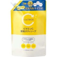  KUMANO YUSHI Cyclear Vitamin C Жидкое мыло для тела увлажняющее, с витамином С и энзимами, с цитрусовым ароматом, сменная упаковка с крышкой 700мл., фото 1 