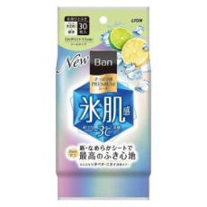  LION Салфетки дезодорант Ban Premium Япония влажные от пота и запаха с пудрой охлаждающие цветущий цитрус 30 шт, фото 1 