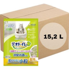  Unicharm Наполнитель цеолитовый для системных туалетов Deo-Toilet Nyantomo мелкие гранулы коробка 4 уп*3,8 л, фото 1 