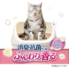  Unicharm Наполнитель цеолитовый для системных туалетов Deo-Toilet Nyantomo аромат цветов крупные гранулы, 3,8 л, фото 3 