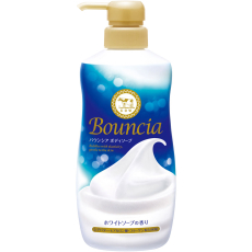  COW Жидкое увлажняющее мыло для тела  Bouncia White Soap с маслом ши коллагеном и гиалуроновой кислотой 480 мл, фото 1 