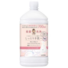  LION Мыло-пенка для рук "KireiKirei" (увлажняющий барьер + антибактериальное действие, аромат цветочного мыла) 700 мл, флакон с крышкой, фото 1 