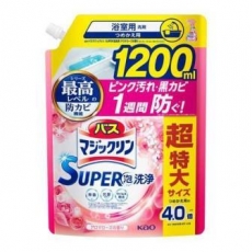  KAO Чистящее средство для ванной комнаты Bath Magiclean Super Foam Cleaner с антибактериальным эффектом аромат роз запаска 1200мл., фото 1 