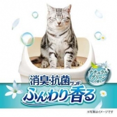  Unicharm Наполнитель цеолитовый для системных туалетов Deo-Toilet Nyantomo аромат свежести крупные гранулы 3,8 л, фото 3 