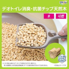  Unicharm Наполнитель древесный для системных туалетов Deo-Toilet Nyantomo крупные гранулы 4 л, фото 5 