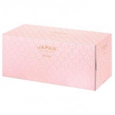  NEPIA Салфетки бумажные двухслойные Japan Premium РОЗОВАЯ коробка 220шт, фото 1 