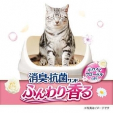  Unicharm Наполнитель цеолитовый для системных туалетов Deo-Toilet Nyantomo аромат цветов крупные гранулы, 3,8 л, фото 3 