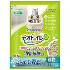  Unicharm Наполнитель цеолитовый для системных туалетов Deo-Toilet Nyantomo аромат свежести крупные гранулы 3,8 л, фото 1 