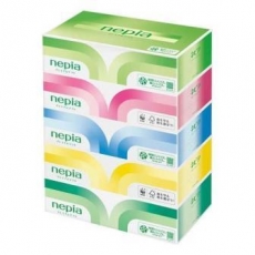  NEPIA Салфетки бумажные двухслойные Japan Premium Soft Tissue 5 x 180шт, фото 1 