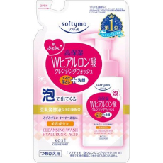 KOSE Пенка  для умывания и удаления макияжа Softymo  увлажняющая с W-гиалуроновой кислотой 180 мл (мягкая упаковка), фото 1 