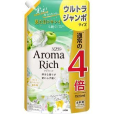  LION Кондиционер-ополаскиватель Aroma Rich Ellie для белья 1520мл, фото 1 