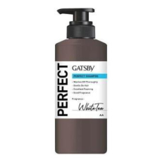  MANDOM Шампунь для мужчин Gatsby Perfect Shampoo для двойной очистки кожи головы и удаления укладочных средств (аромат белого чая) 380 мл, фото 1 