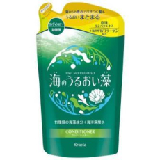  KRACIE Umi No Uruoiso Moisture Care Увлажняющий кондиционер для волос с экстрактами морских водорослей, с освежающим цветочно-морским ароматом, сменная упаковка 400г., фото 1 