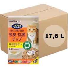  KAO Наполнитель древесный для системных туалетов Deo-Toilet Nyantomo крупные гранулы коробка 4 уп*4,4 л., фото 1 