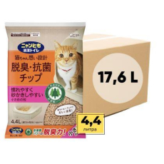  ST Наполнитель древесный для системных туалетов Deo-Toilet Nyantomo мелкие гранулы коробка 4.4л х 4уп, фото 1 