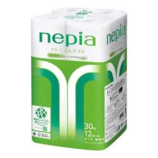  NEPIA Туалетная бумага двухслойная Premium Soft мягкая без аромата 30м 12 рулонов, фото 1 