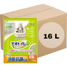  Unicharm Наполнитель цеолитовый для системных туалетов Deo-Toilet Nyantomo крупные гранулы коробка 4 уп*4 л, фото 1 