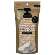  AISEN Foam Holic Массажная мочалка средней жесткости, бежевая, 28Х100см., фото 1 