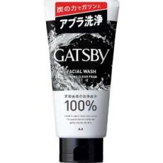  MANDOM Gatsby Facial Wash Strong Clear Foam Мужская пенка для умывания с угольной пудрой, с освежающим цитрусовым ароматом, 130г., фото 1 